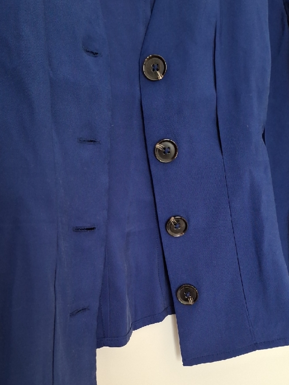 Deep Blue Buttoned Open Jacket - Picture 6 of 7